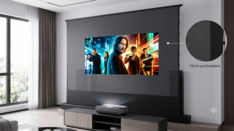 Motorized Floor-Rising UST Projector Screen (HBSI TPU) — TrueThrow