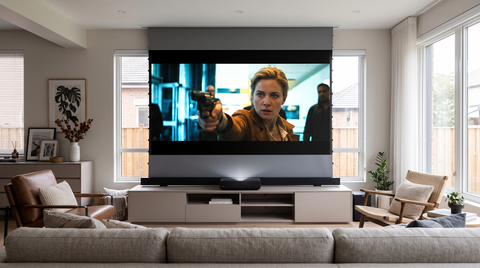 Motorized Floor-Rising UST Projector Screen (HBSI TPU) — TrueThrow